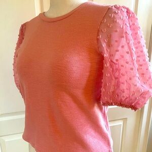Maeve by Anthropologie Pink puff sleeve top 🩷🩷🩷